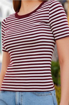 Бавовняна футболка basic - бордовий