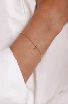 Серебряный браслет с позолотой Design Letters