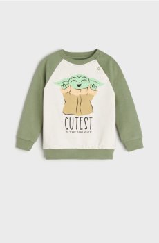 Світшот Baby Yoda - кремовий