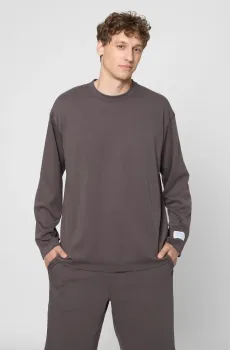 Мужской темно-серый лонгслив M-LS 004 Серый XXL PRPY PMHOLSGOK0002