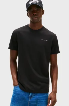 Мужская черная футболка SLIM LINEAR Черный XL Tommy Jeans DM0DM21780