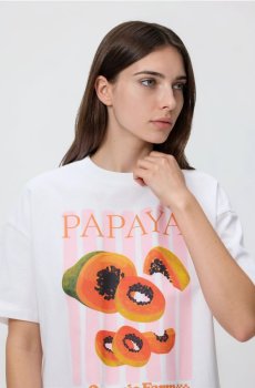 Reserved - Футболка з принтом - білий - 353JX-00X