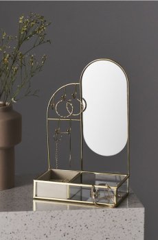 Підставка для прикрас з дзеркалом - золотий