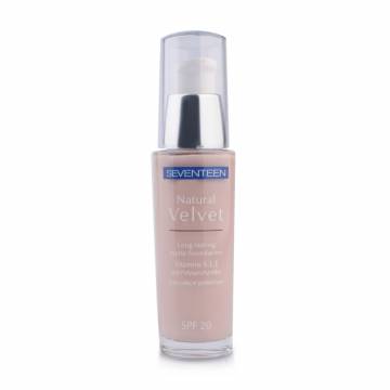 Стойкий тональный крем Seventeen Natural Velvet Long Lasting Matte Foundation SPF 20, 03 Light Beige, 30 мл Стойкий тональный крем Seventeen Natural Velvet Long Lasting Matte Foundation SPF 20, 03 Light Beige, 30 мл