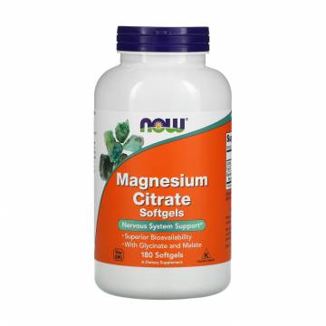 Цитрат магния NOW Foods Magnesium Citrate, 180 желатиновых капсул Цитрат магния NOW Foods Magnesium Citrate, 180 желатиновых капсул