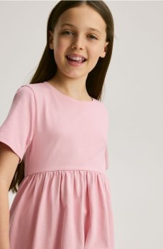 Reserved - Бавовняна сукня - пастельний рожевий - 351IB-03X