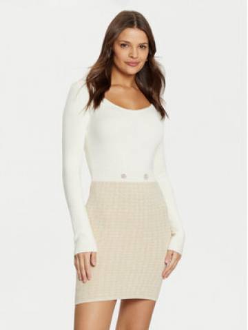 Guess Трикотажна сукня W5RK12 Z3KX0 Écru Bodycon Fit Guess Трикотажна сукня W5RK12 Z3KX0 Écru Bodycon Fit