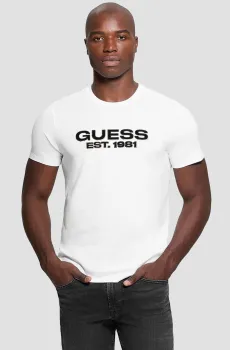 Мужская белая футболка Белый XXL Guess M5RI50.K9RM1;G011