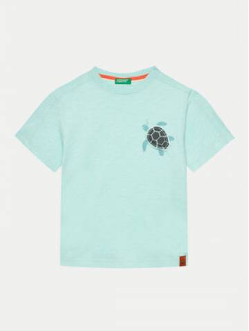 United Colors Of Benetton Футболка 3BR4G10EL Голубий Regular Fit United Colors Of Benetton Футболка 3BR4G10EL Голубий Regular Fit