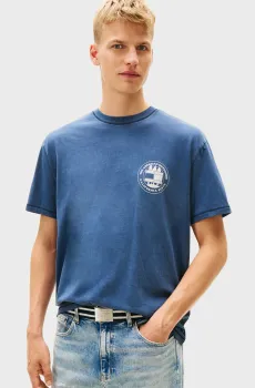 Мужская синяя футболка RLX OUTDOOR Синий S Tommy Jeans DM0DM22309