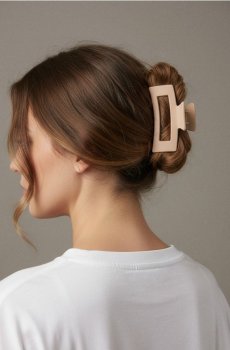 Затискач для волосся - нюдовий