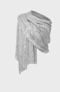 Женский серебристый шарф Серебряный ONESIZE MARC&ANDRE JA18-K001-91