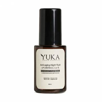 Антивозрастной ночной флюид для лица Yuka Anti-Aging Night Fluid LipoRetinol с ретинолом 0.6% и керамидами, 30 мл Антивозрастной ночной флюид для лица Yuka Anti-Aging Night Fluid LipoRetinol с ретинолом 0.6% и керамидами, 30 мл