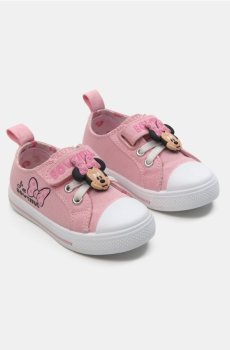 Бавовняні кеди з 3D аплікацією Minnie Mouse - рожевий