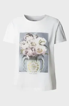Женская белая футболка MAGINA Белый XS Pepe Jeans PL5000181