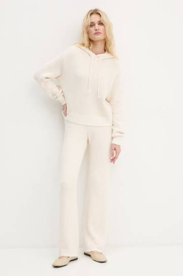 Брюки American Vintage женские цвет бежевый прямые высокая посадка BLI05AH24 Брюки American Vintage женские цвет бежевый прямые высокая посадка BLI05AH24