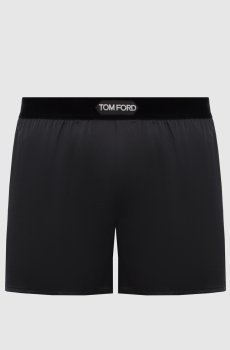 Черные трусы-боксеры из шелка