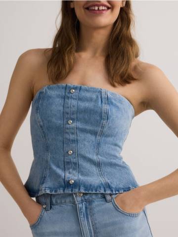 Reserved - LADIES` TOP - синій - 9335H-50J Reserved - LADIES` TOP - синій - 9335H-50J
