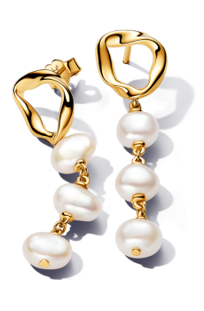 Сережки з бароковими перлинами