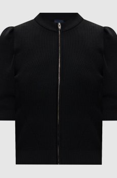 Черный топ на молнии