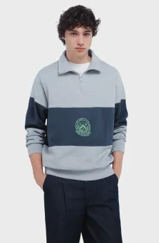 Мужская серая спортивная кофта в полоску Серый M SPRINGFIELD 92135