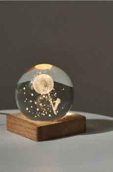 LED настільна лампа з рослинним мотивом - білий