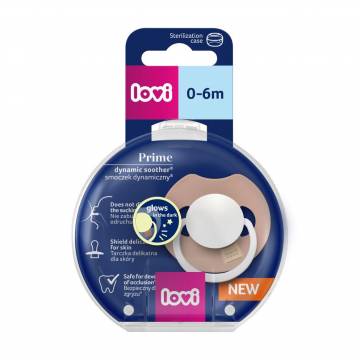 Пустышка LOVI Prime силиконовая, динамическая, Blush Glow, с рождения до 6 месяцев, 1 шт (34/436) Пустышка LOVI Prime силиконовая, динамическая, Blush Glow, с рождения до 6 месяцев, 1 шт (34/436)