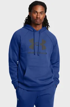 Мужское синее худи UA Rival Fleece Logo HD Синий S Under Armour 1379758-432