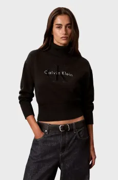 Женский черный свитер LS LOGO Черный XS Calvin Klein LV047H329G