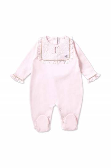 Детские хлопковые ползунки Tartine et Chocolat цвет розовый однотонная