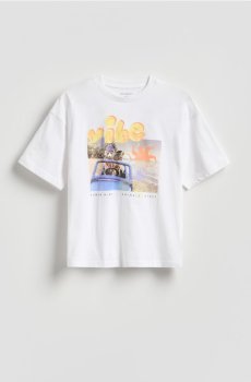 Reserved - Футболка з принтом - білий - 943HR-00X