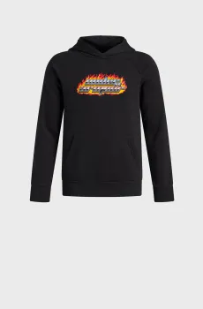 Детское черное худи UA Rival Flc Flamin Wdmrk HD Черный 7 Under Armour 6003781-001