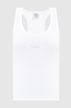 Белый топ в рубчик