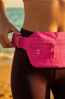 Поясна сумка для бігу - яскраво-рожевий