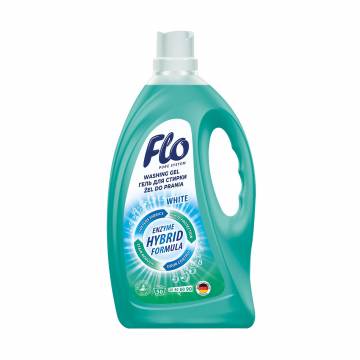 Гель для стирки Flo 4 в 1 White для белых вещей, 50 стирок, 2 л Гель для стирки Flo 4 в 1 White для белых вещей, 50 стирок, 2 л