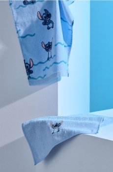 Рушники бавовняні 2 шт Stitch - light blue