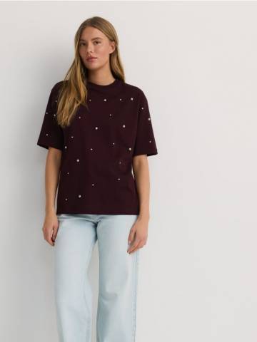 Reserved - LADIES` BLOUSE - буряковий - 355FS-83X Reserved - LADIES` BLOUSE - буряковий - 355FS-83X