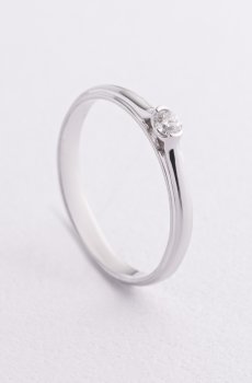 Помолвочное золотое кольцо с бриллиантом кб0628ca