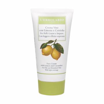 Крем для лица LErbolario Crema Viso con Limone e Cetriolo для жирной кожи, 50 мл Крем для лица LErbolario Crema Viso con Limone e Cetriolo для жирной кожи, 50 мл