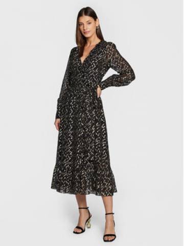 MICHAEL Michael Kors Коктейльна сукня MF28Y8Z6MT Чорний Regular Fit MICHAEL Michael Kors Коктейльна сукня MF28Y8Z6MT Чорний Regular Fit