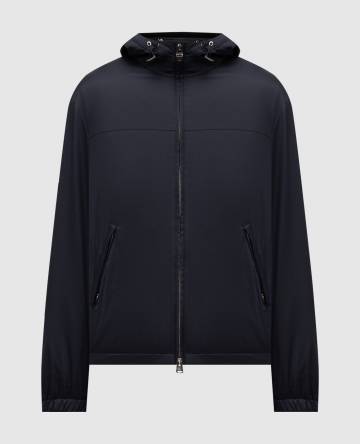 Синяя куртка с капюшоном