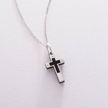 Серебряный крестик (полимер) 132865 Серебряный крестик (полимер) 132865