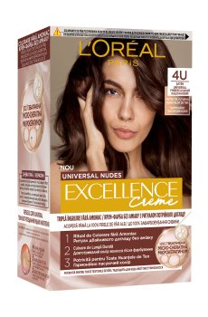 Стойкая безаммиачная крем-краска для волос LOreal Paris Excellence Creme Universal Nudes 4U Универсальный каштановый, 192 мл