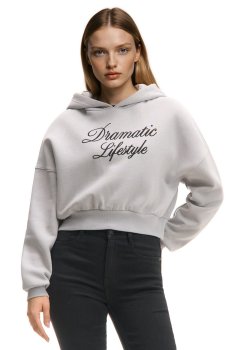 Cropp - Худі з написом - light grey