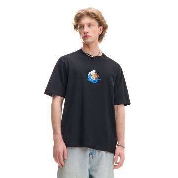 Cropp - Футболка з принтом - чорний Cropp - Футболка з принтом - чорний