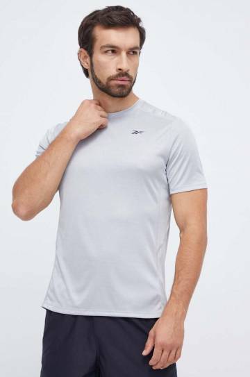 Футболка для тренинга Reebok Motionfresh Athlete цвет серый однотонная Футболка для тренинга Reebok Motionfresh Athlete цвет серый однотонная