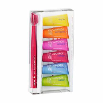 Набор для ухода за полостью рта Curaprox Be You (зубная паста, 6*10 мл + зубная щетка, 1 шт)