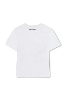 Детская хлопковая футболка Karl Lagerfeld