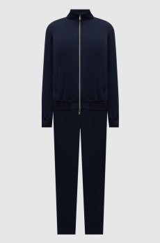 Синий спортивный костюм с пластиной логотипа