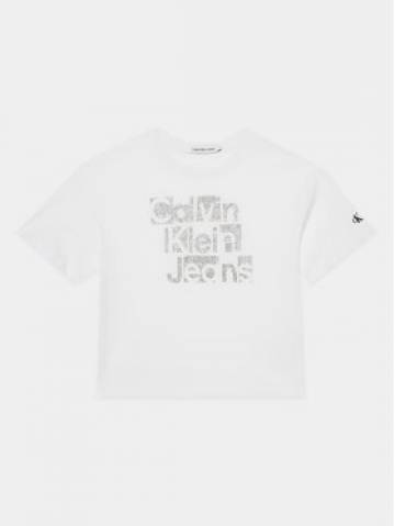 Calvin Klein Jeans Футболка Metallic IG0IG02340 Білий Regular Fit Calvin Klein Jeans Футболка Metallic IG0IG02340 Білий Regular Fit